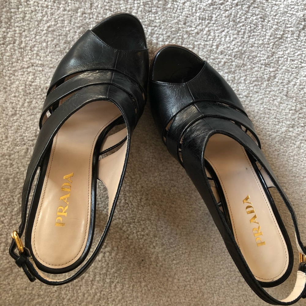 Prada Calzature Donna High Heel Sandals 36.5 - Picture 3 of 8